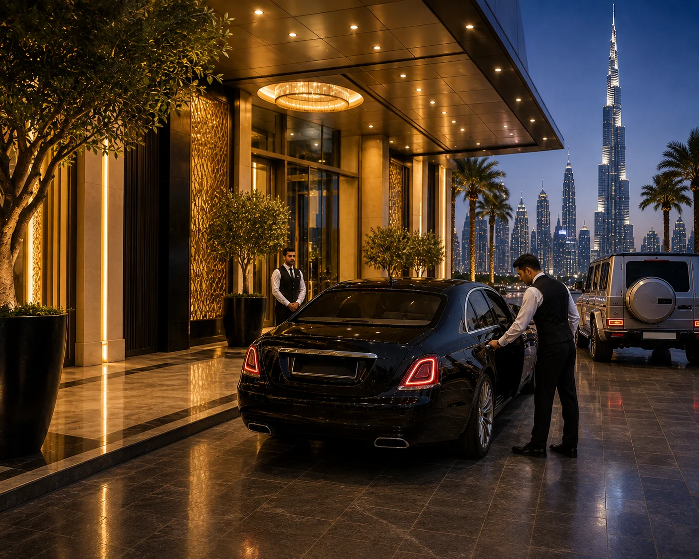 Porte cochère valet arrival