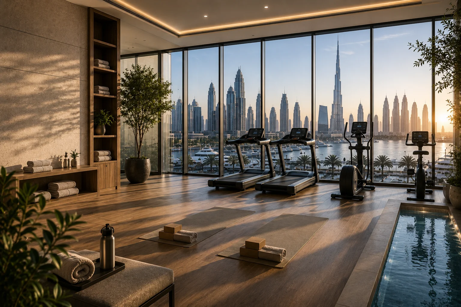 Wellness retreat with serene interiors